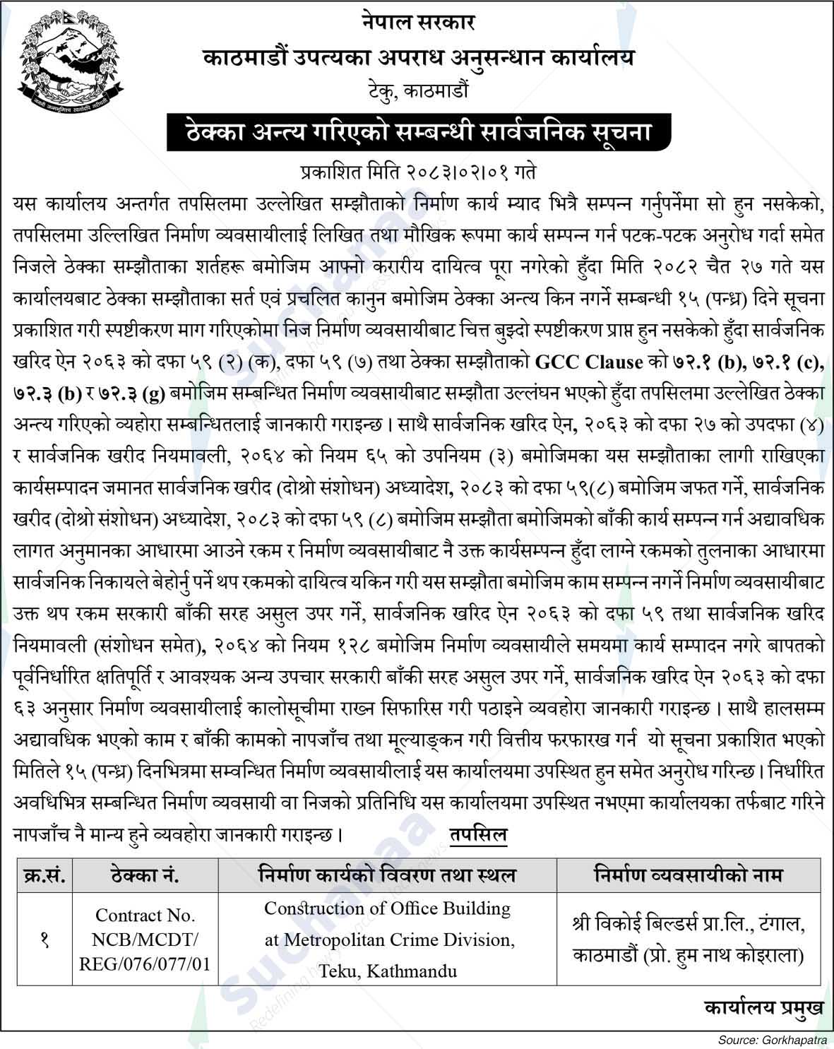Kathmandu Valley Crime Investigation Office