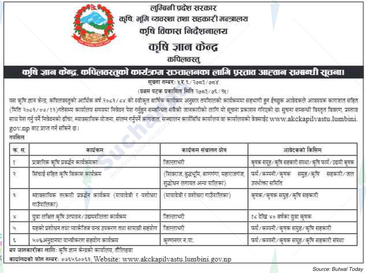 Agricultural Knowledge Centre, Kapilvastu