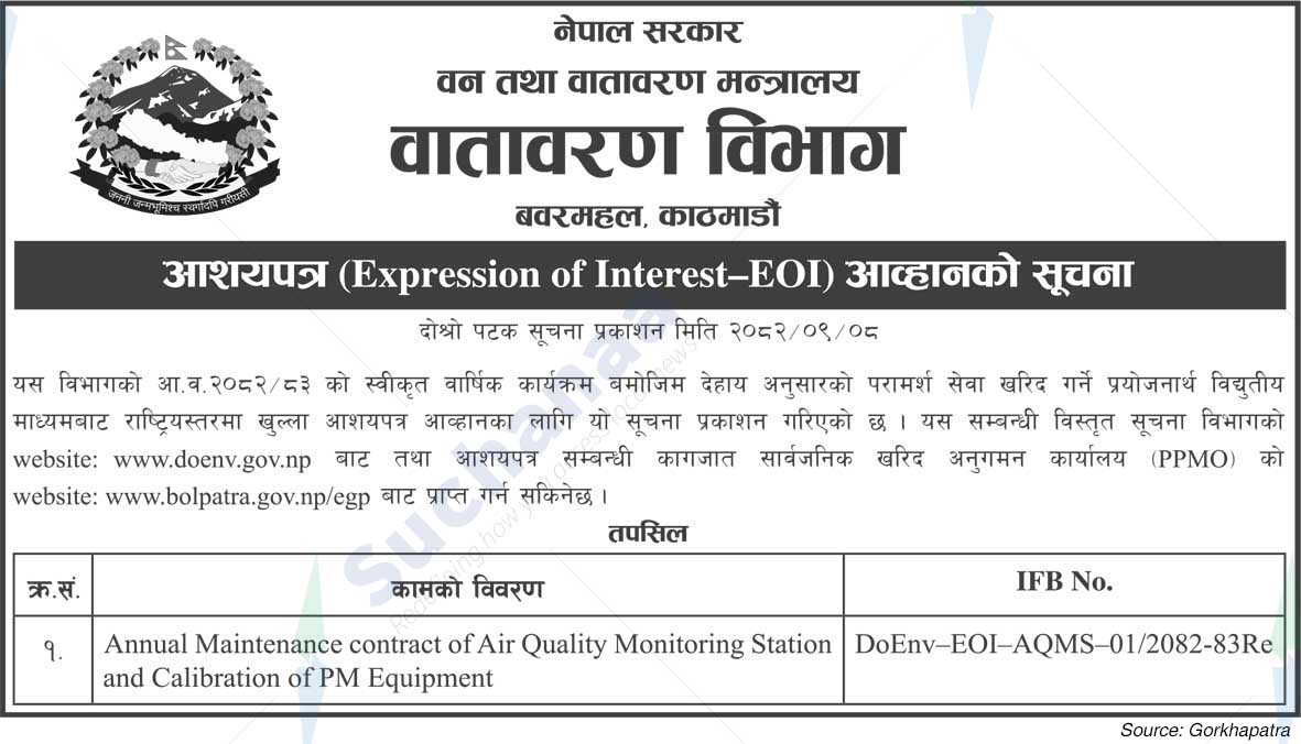 Department of Environment, Bawarmahal, Kathmandu