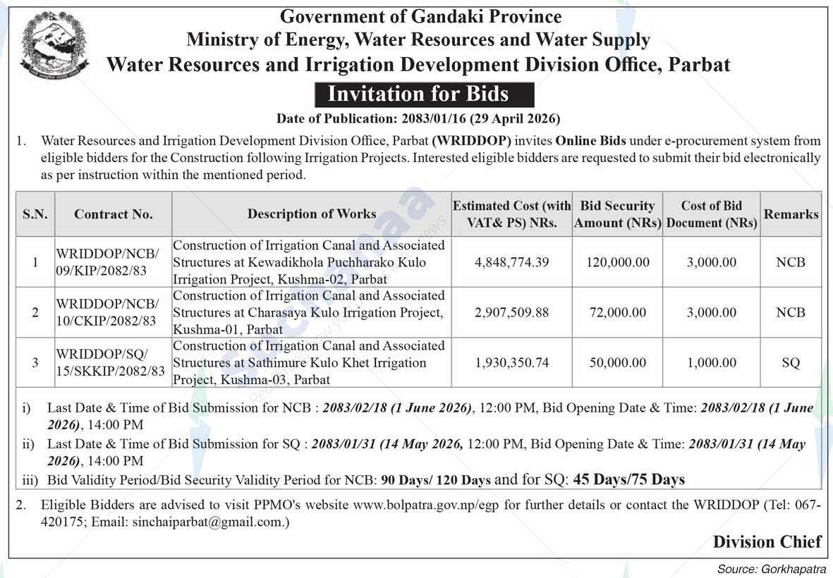 Water Resources and Irrigation Development Division Office, Parbat