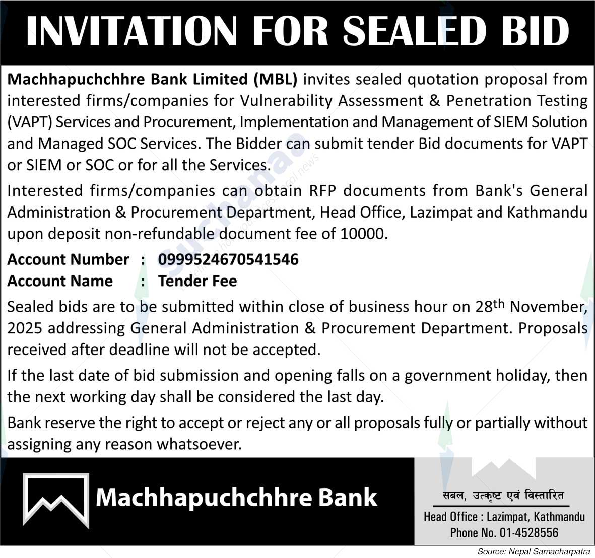 Machhapuchchhre Bank Limited