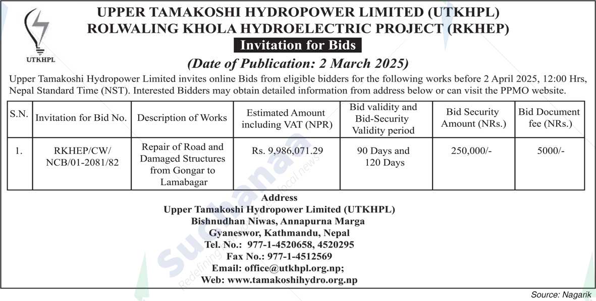 Upper Tamakoshi Hydropower Limited (UTKHPL)
