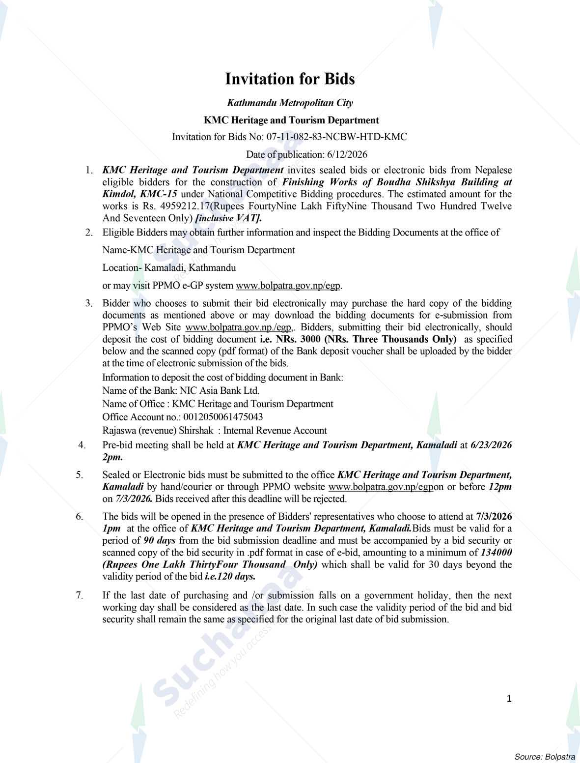 KMC Heritage and Tourism Department