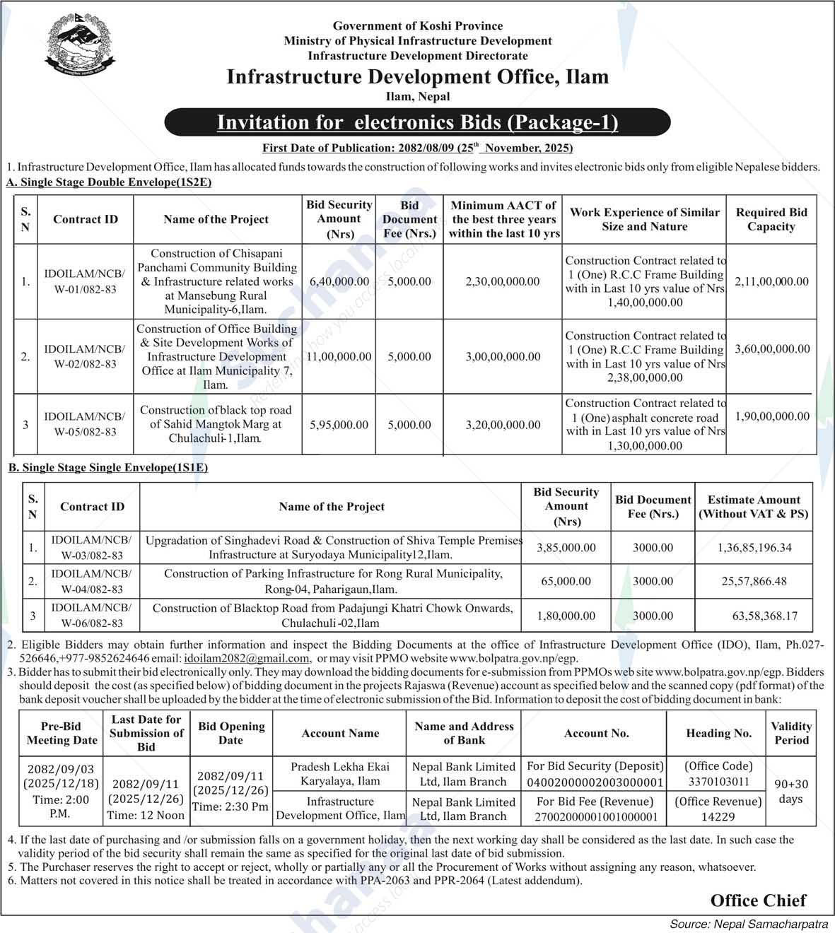 Infrastructure Development Office, Ilam