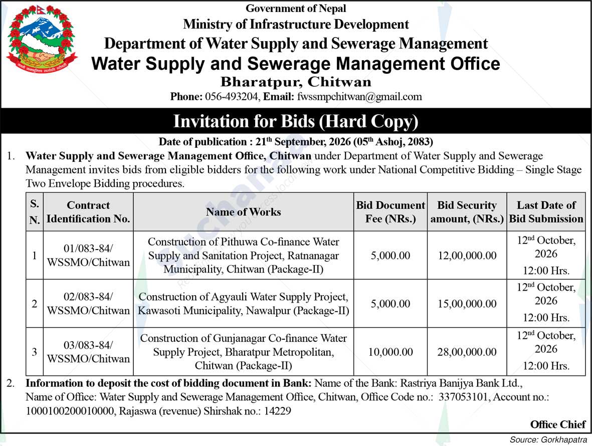 Water Supply and Sewerage Management Office, Bharatpur, Chitwan
