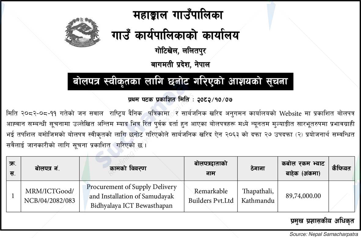 Mahankal Rural Municipality