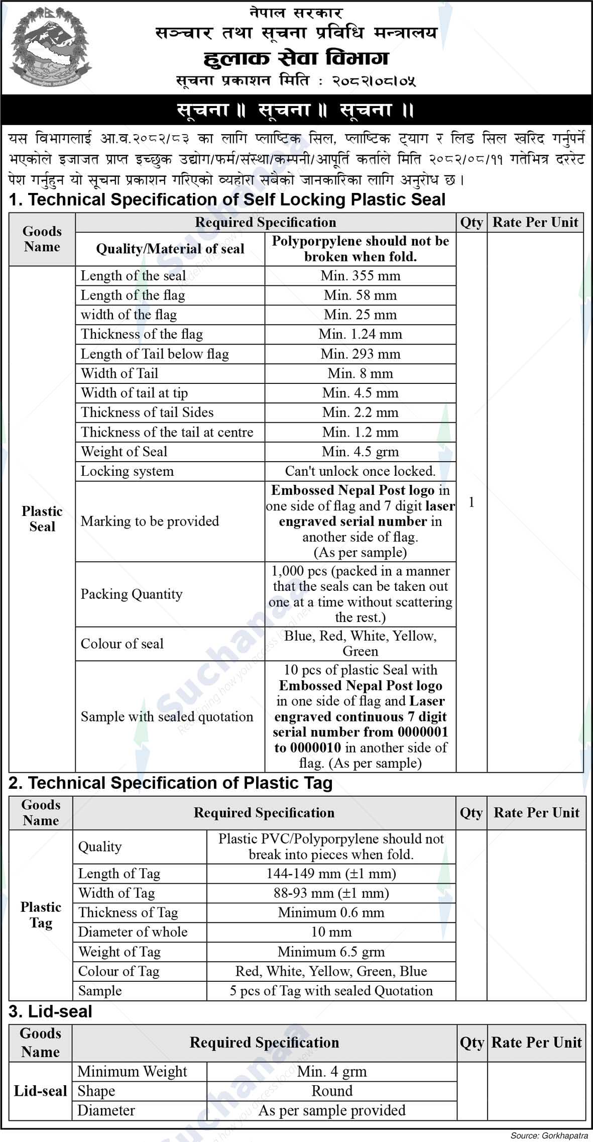 Department of Postal Service