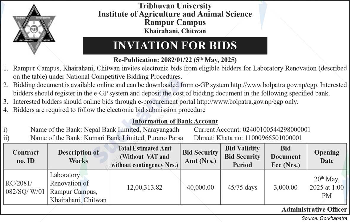Tribhuvan University, Institute of Agriculture and Animal Science (IAAS)