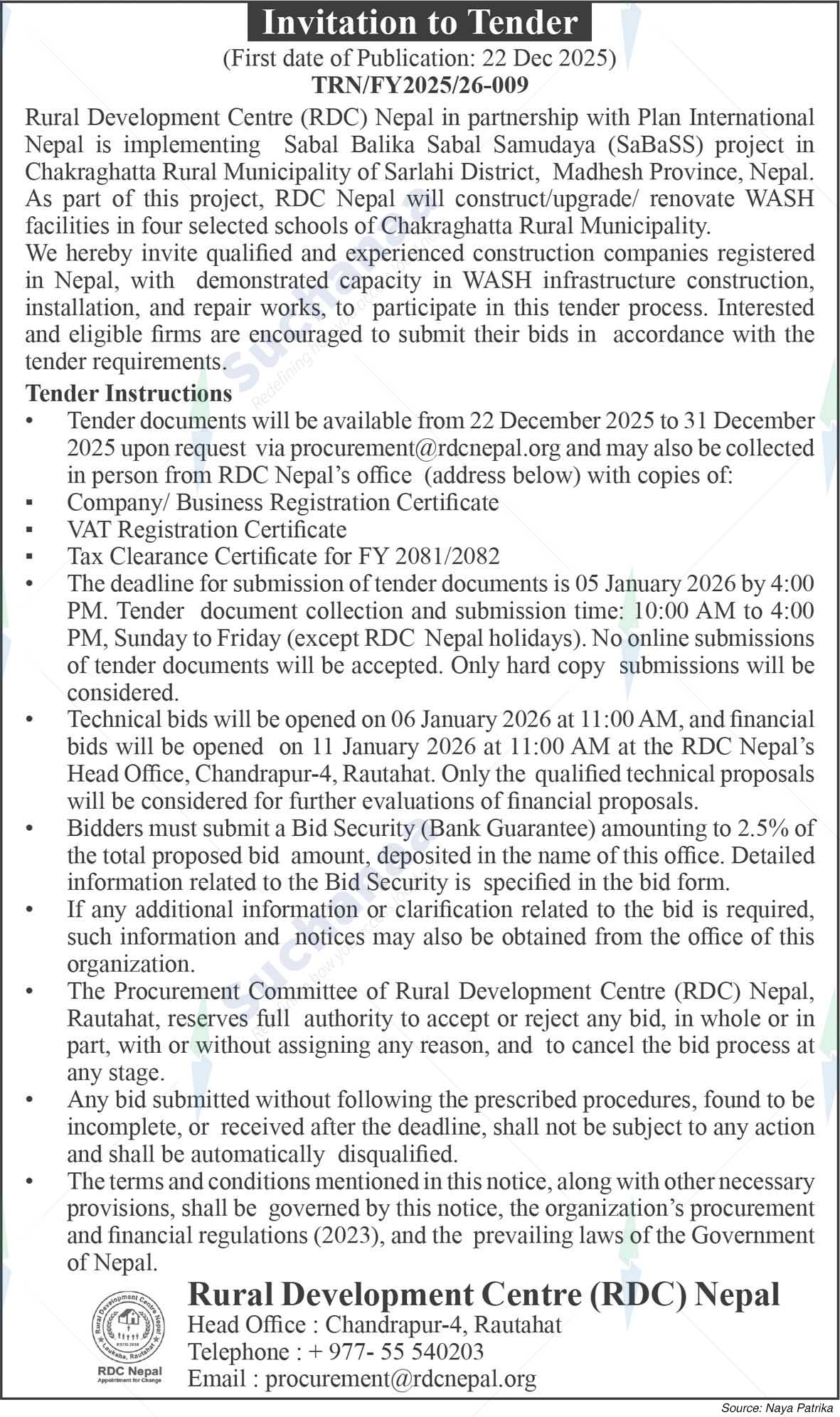 Rural Development Centre (RDC) Nepal