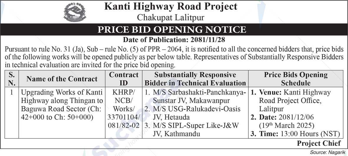 Kanti Highway Road Project