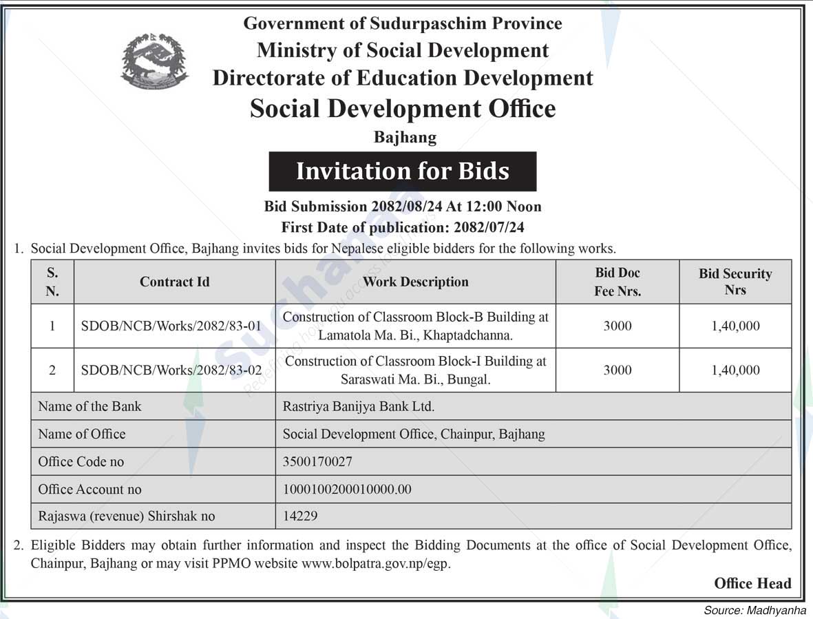 Social Development Office, Bajhang