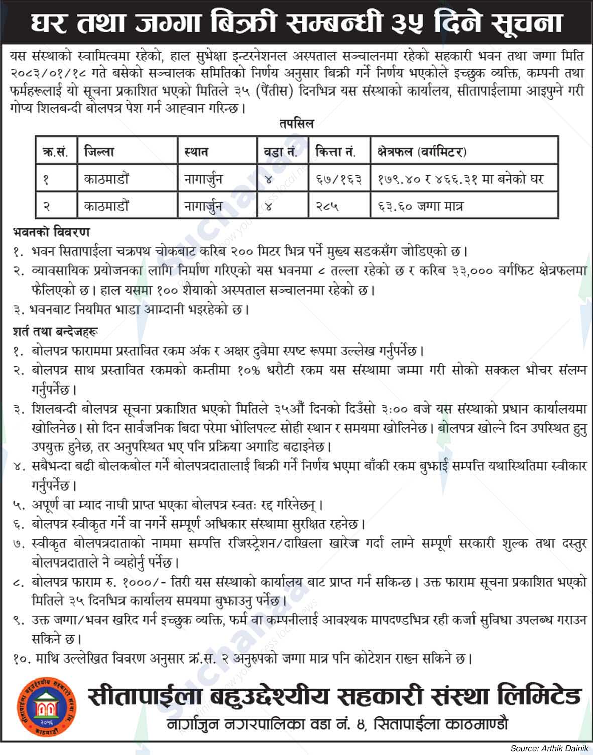 Sitapaila Multipurpose Co-operative Society Limited, Kathmandu
