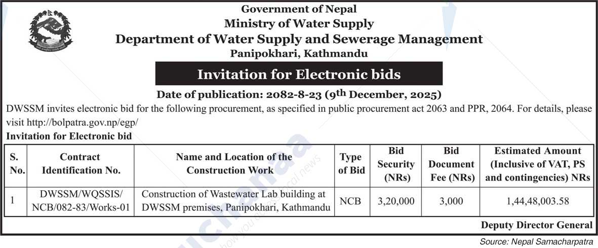 Department of Water Supply and Sewerage Management, Panipokhari, Kathmandu