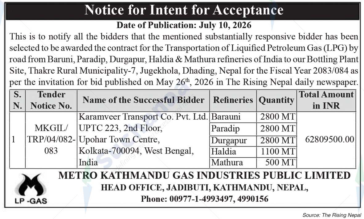 Metro Kathmandu Gas Industries Pvt. Limited