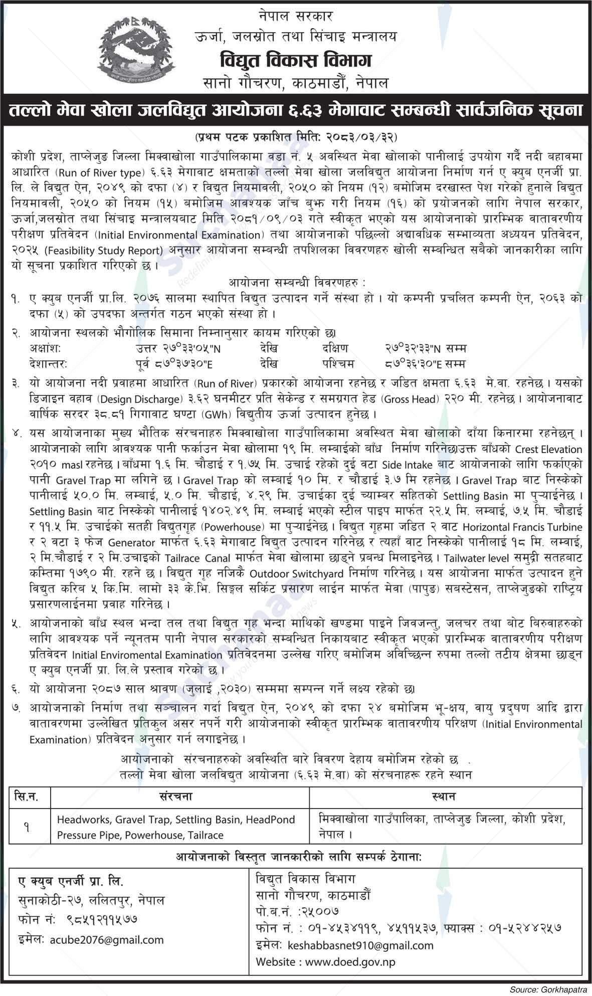Department of Electricity Development