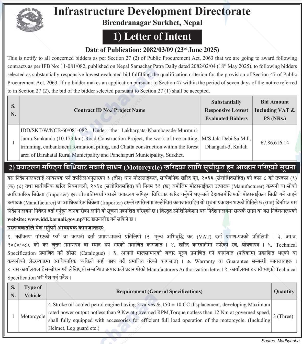 Infrastructure Development Directorate, Birendranagar