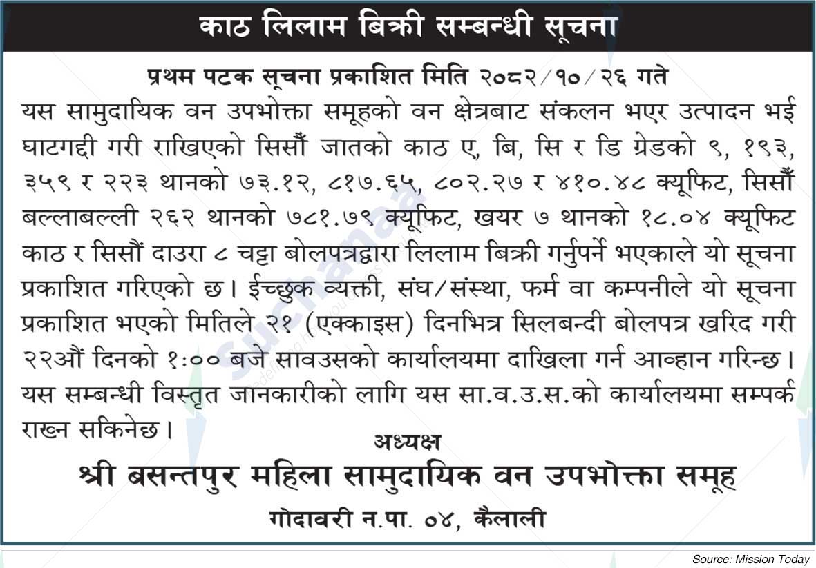 Shree Basantapur Women's Saa.Wo.Wa.Sa., Kailali