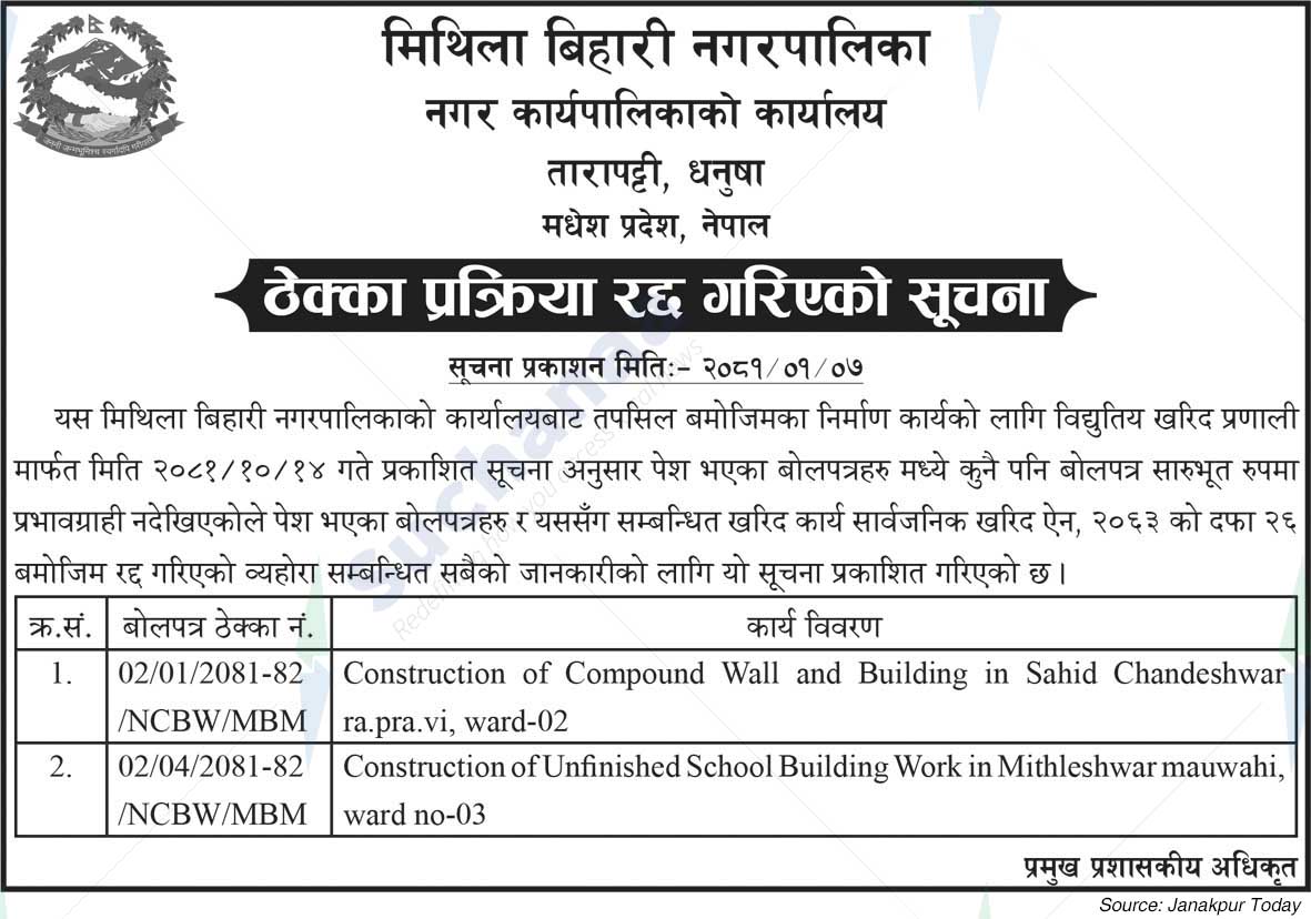Mithila Bihari Municipality
