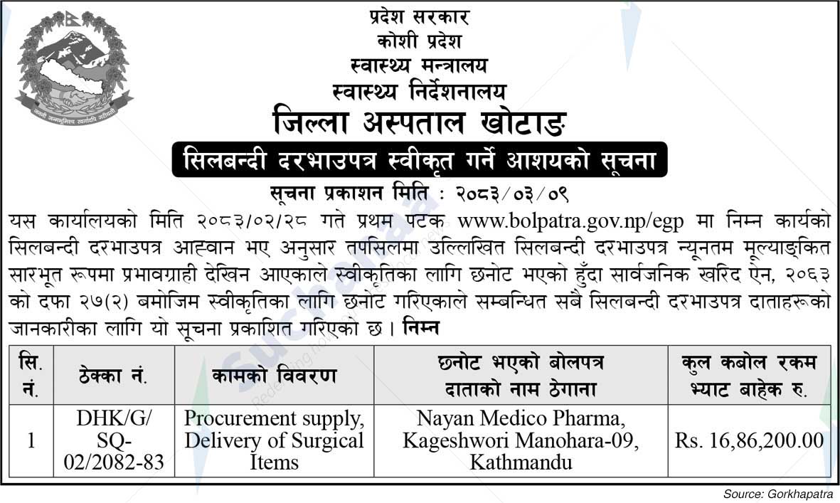 District Hospital, Khotang