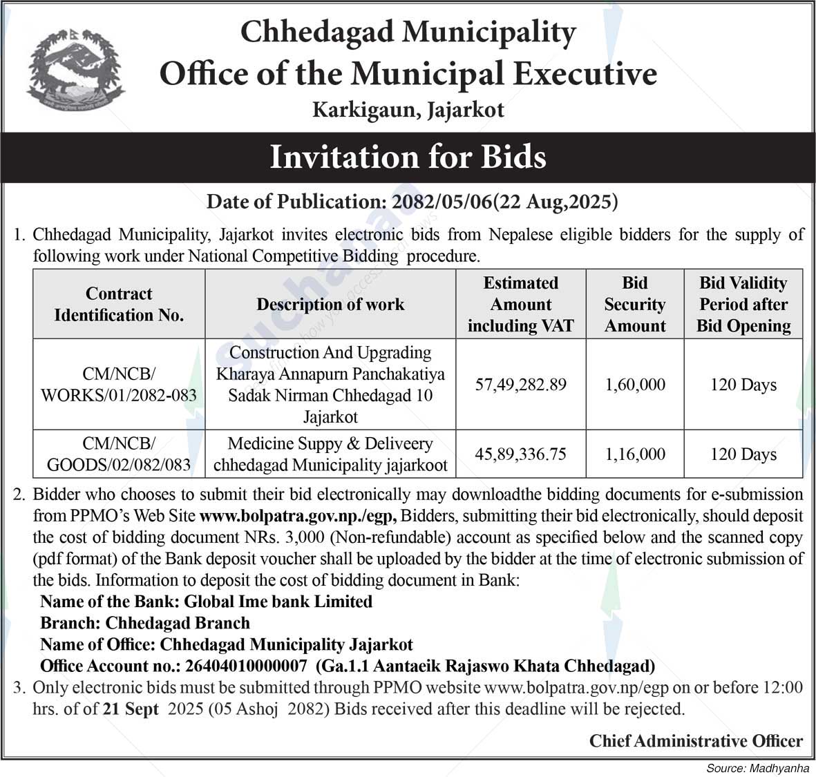 Chhedagad Municipality