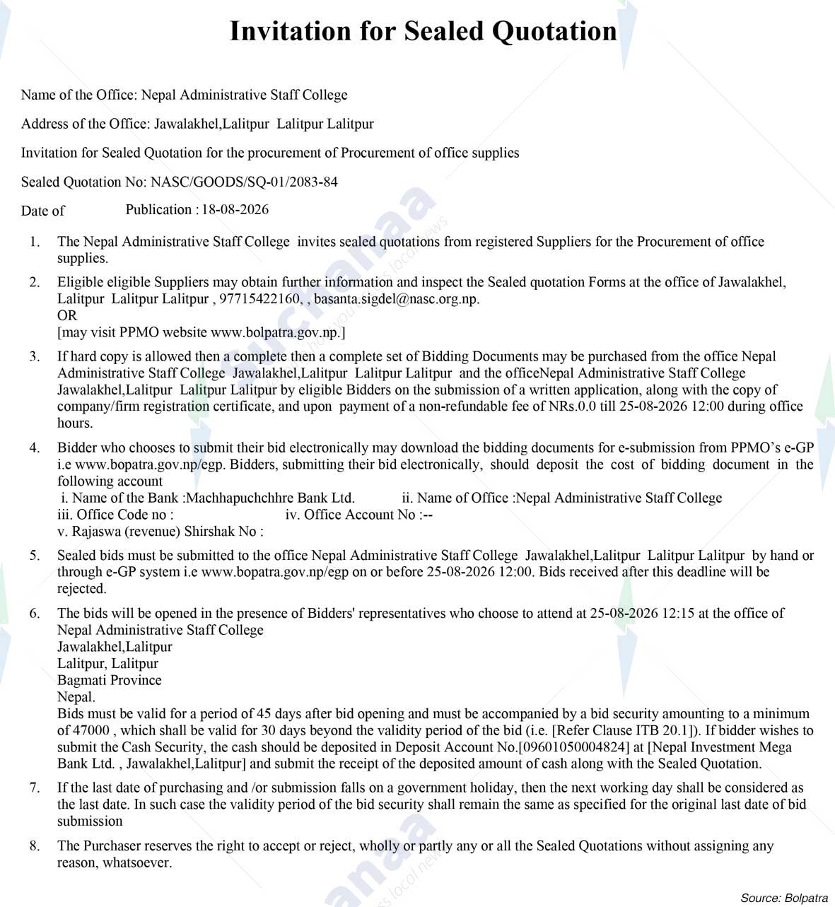 Nepal Administrative Staff College (NASC)
