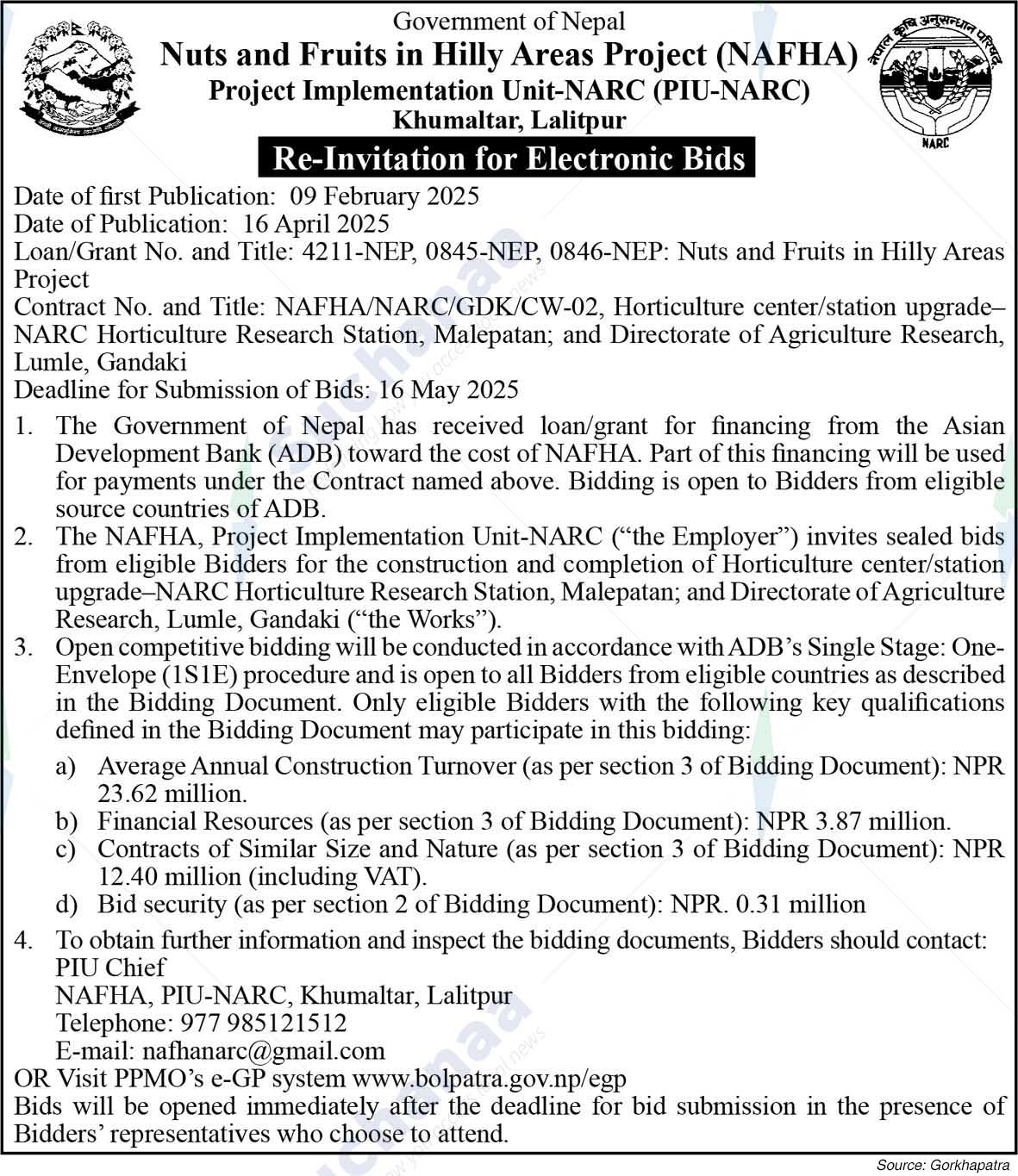 Project Implementation Unit-NARC (PIU-NARC)