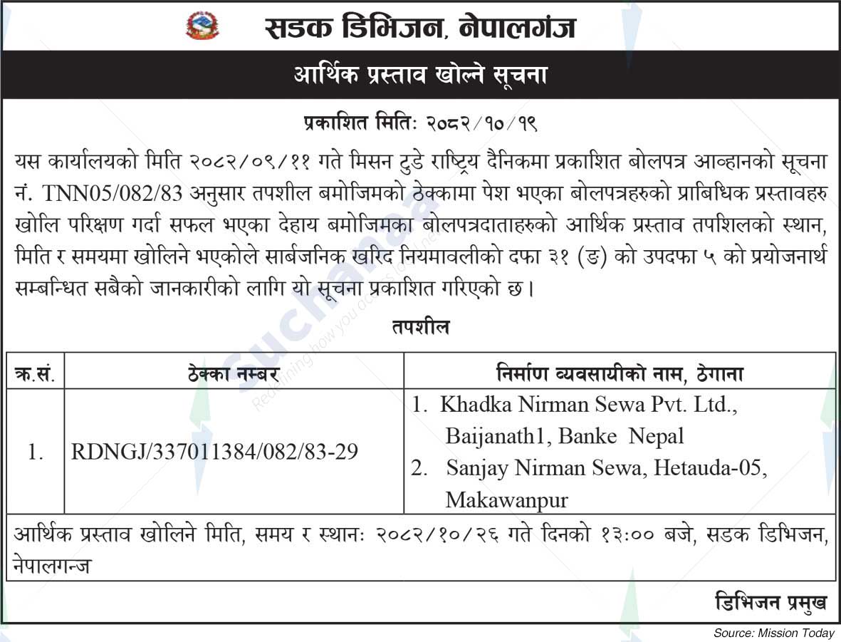 Road Division, Nepalgunj