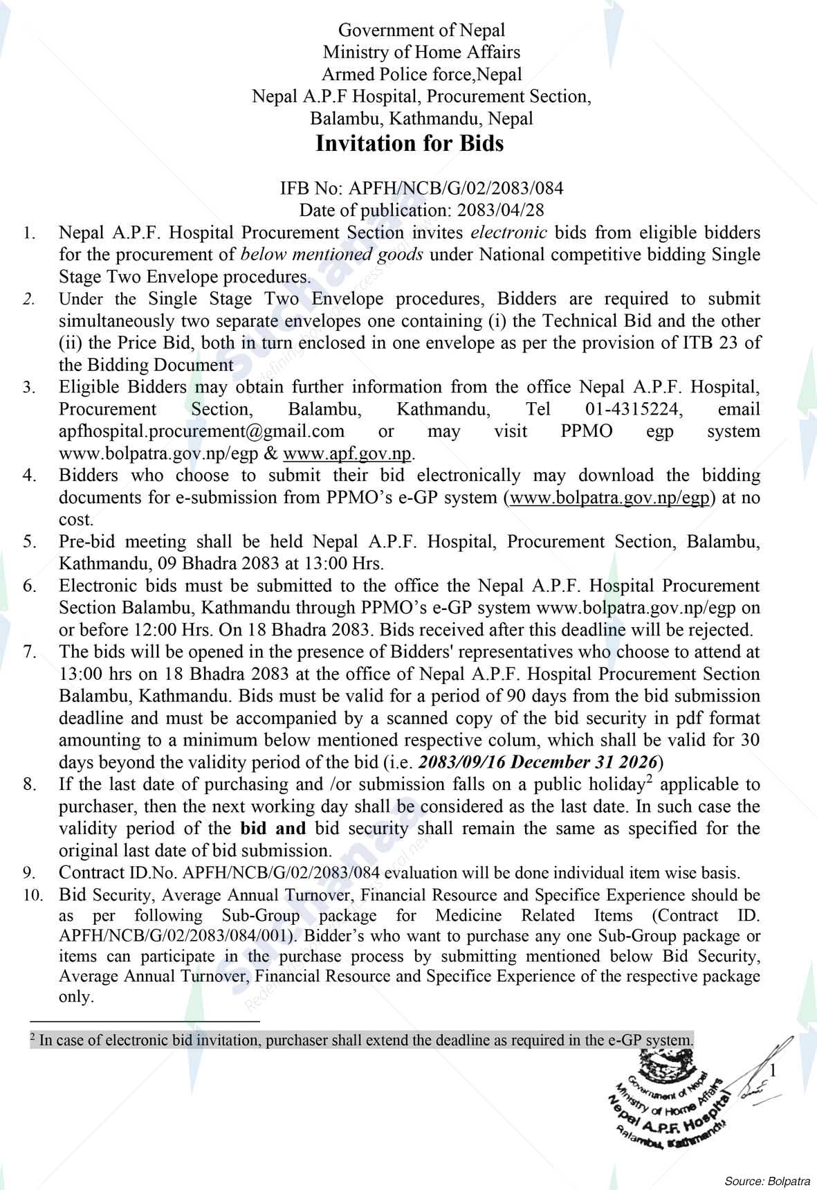 Nepal APF Hospital