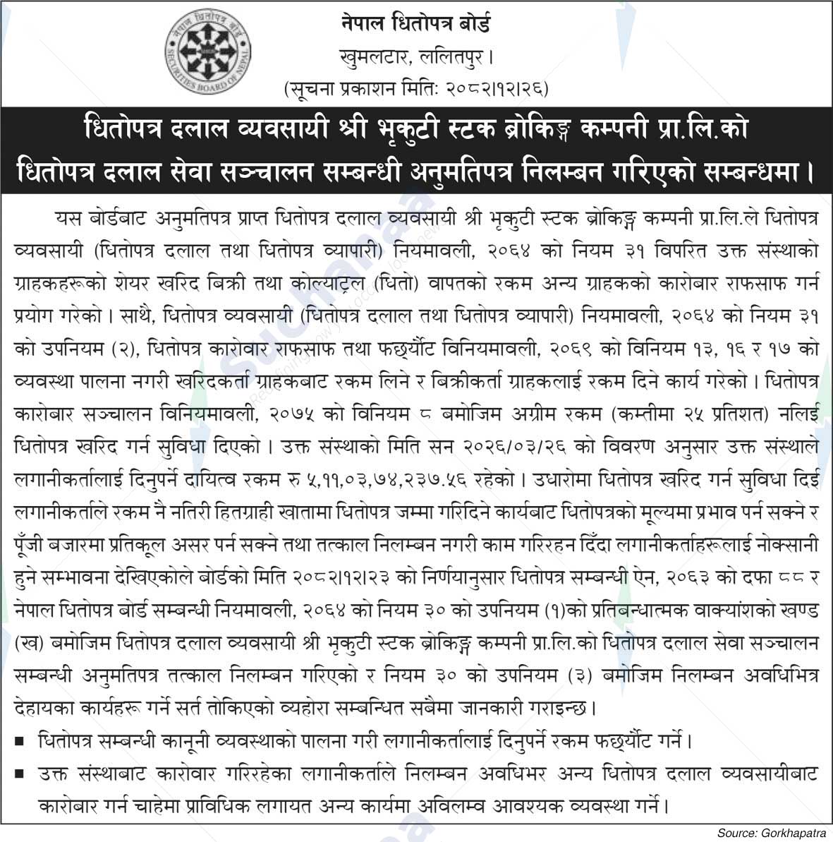 Securities Board of Nepal (SEBON)