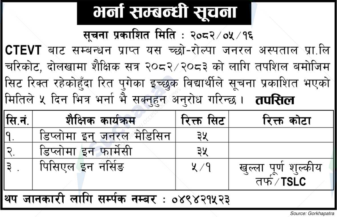 Tsho-Rolpa General Hospital