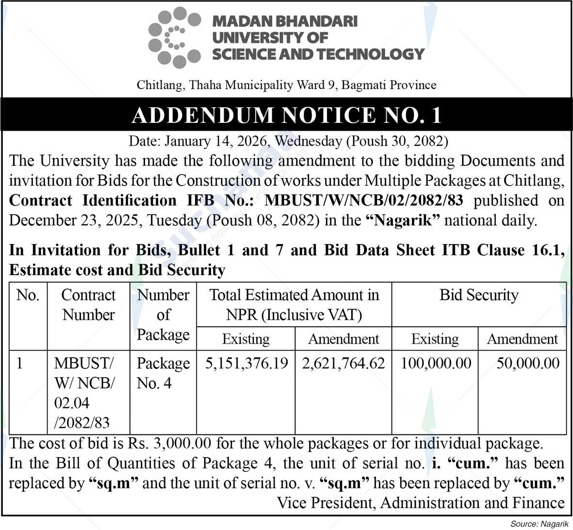 Madan Bhandari University of Science and Technology