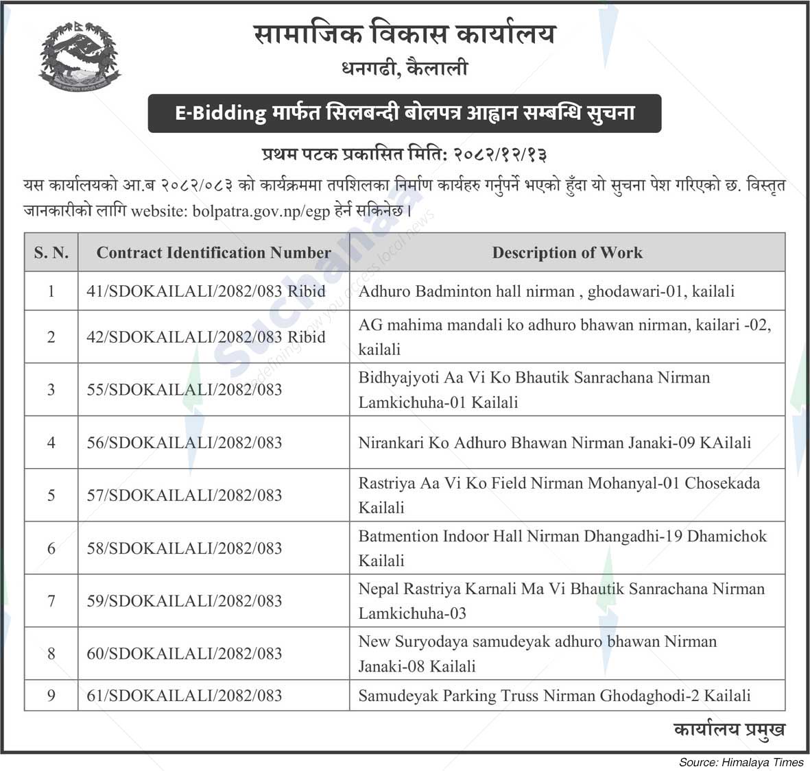 Social Development Office, Kailali
