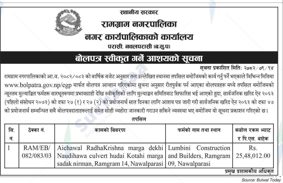 Ramgram Municipality