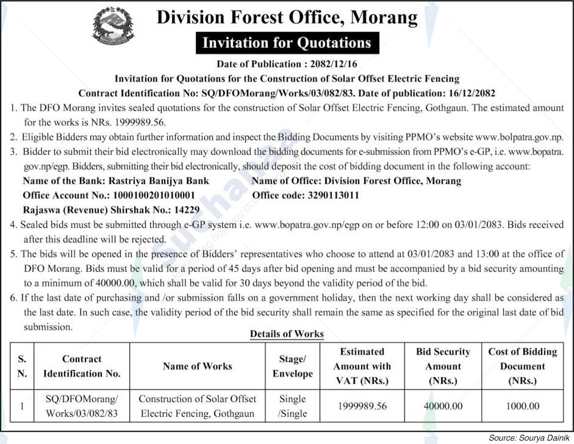 Division Forest Office, Morang