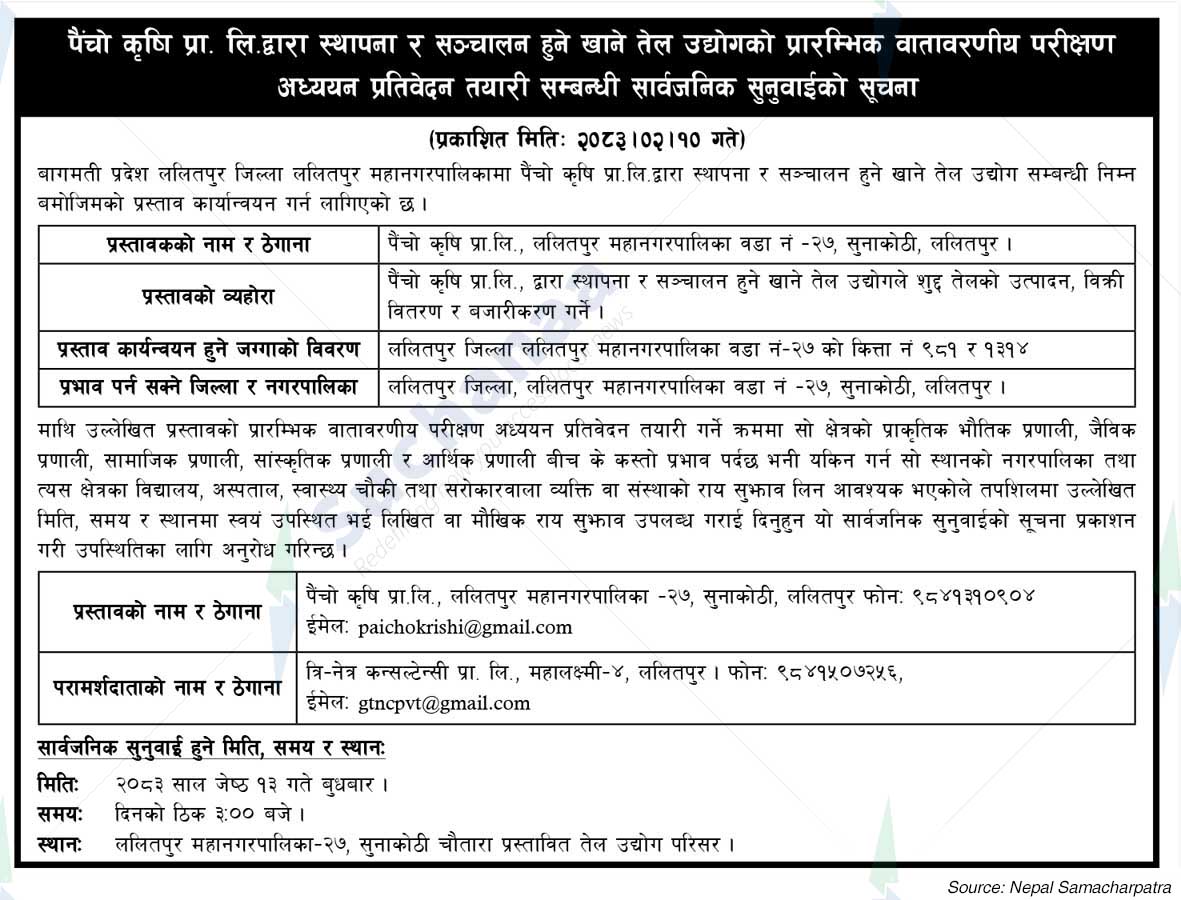 Paicho Agriculture Pvt. Ltd., Lalitpur