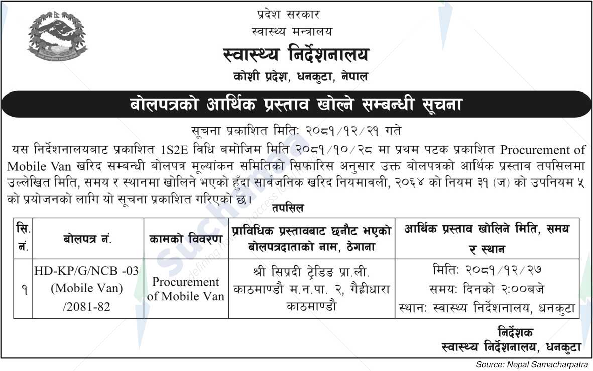 Health Directorate, Dhankuta