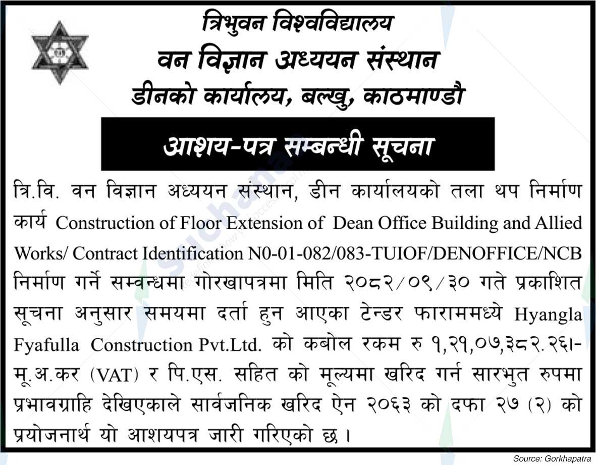 Tribhuvan University Institute of Forestry, Kathmandu