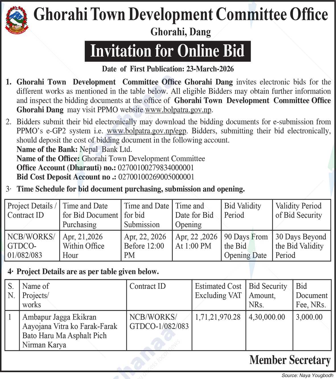 Ghorahi Town Development Committee Office, Dang