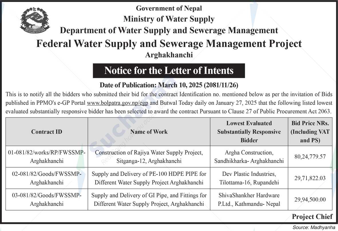 Federal Water Supply and Sewerage Management Project