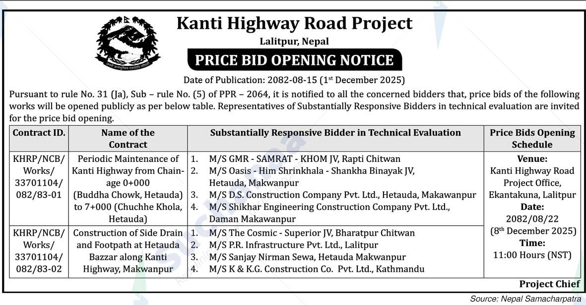 Kanti Highway Road Project