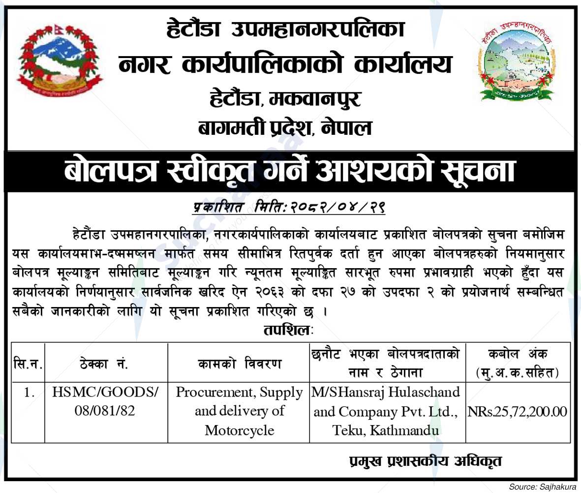 Hetauda Sub Metropolitan City