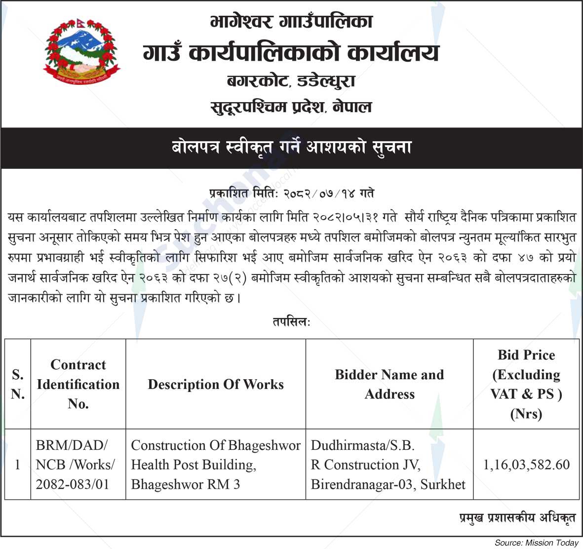 Bhageshwar Rural Municipality