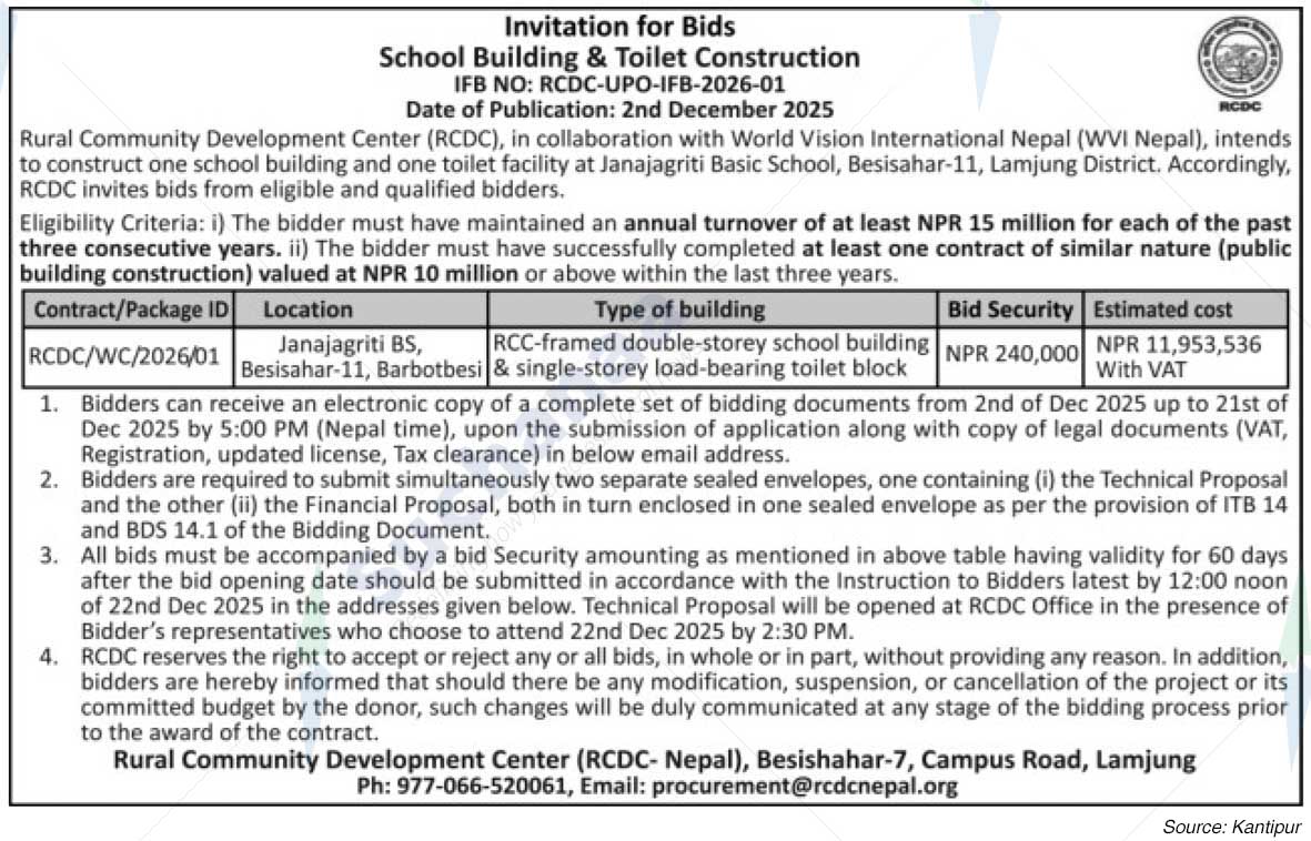 Rural Community Development Center (RCDC-Nepal), Lamjung