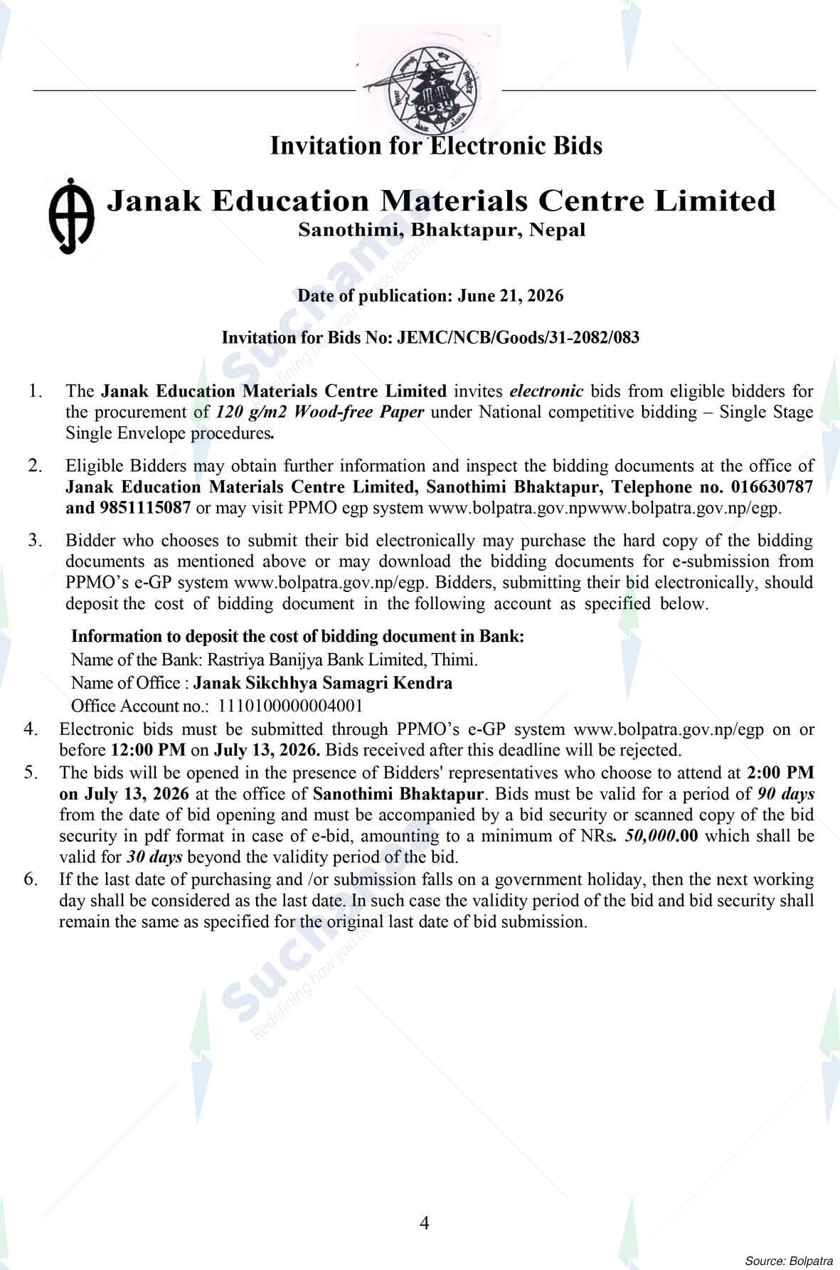 Janak Education Material Center Limited