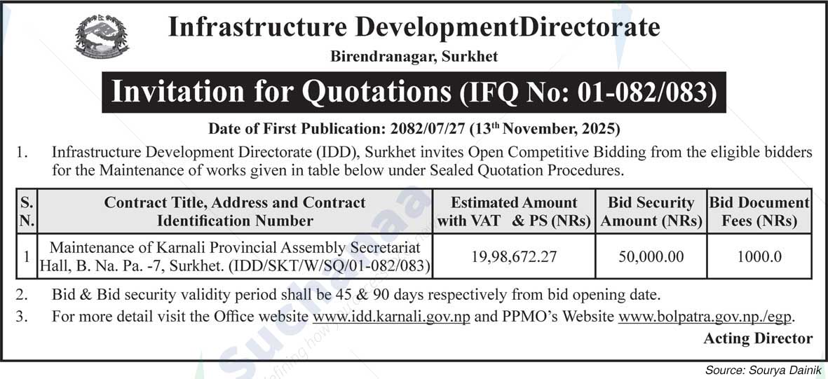 Infrastructure Development Directorate, Birendranagar, Surkhet