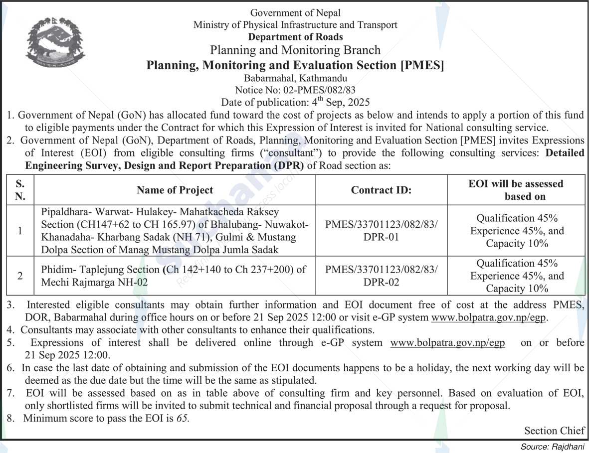 Ministry of Physical Infrastructure and Transport