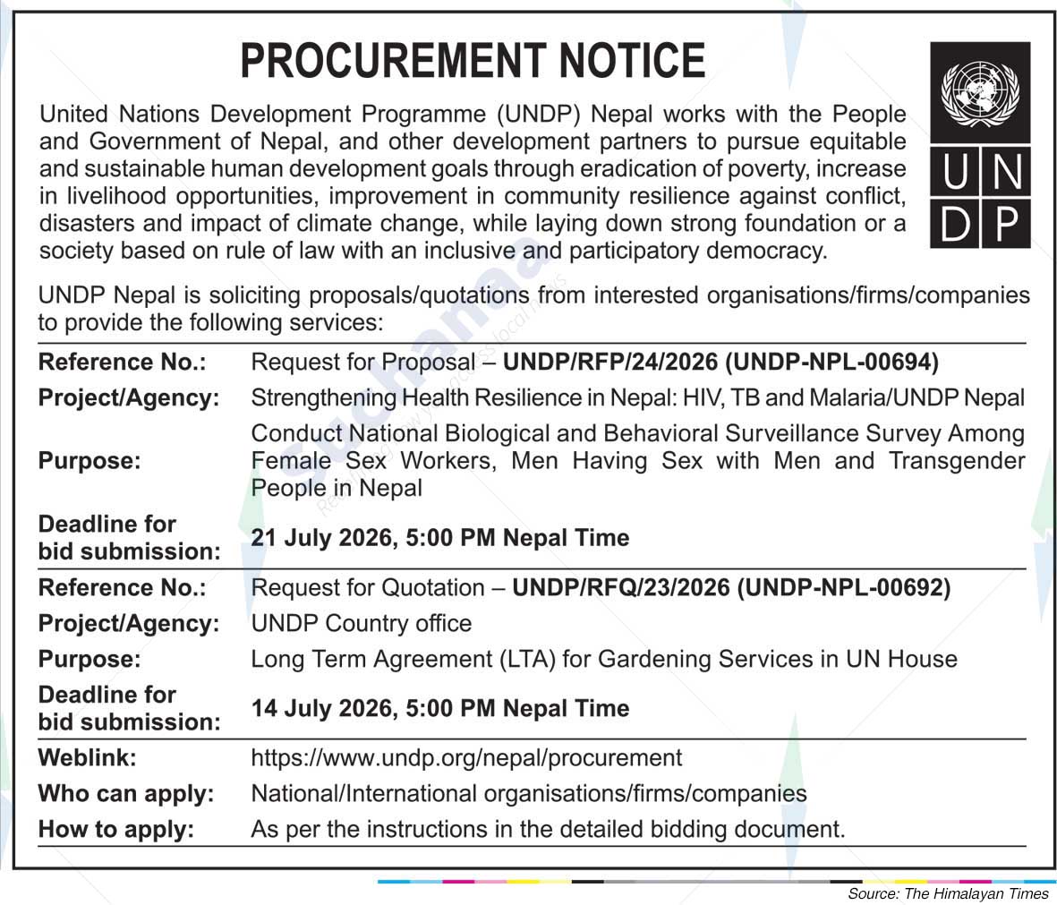 United Nations Development Programme (UNDP)