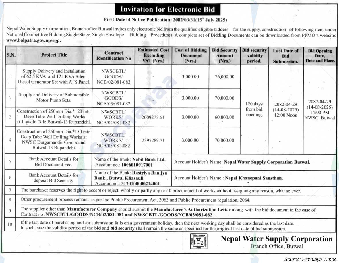 Nepal Water Supply Corporation (NSC)