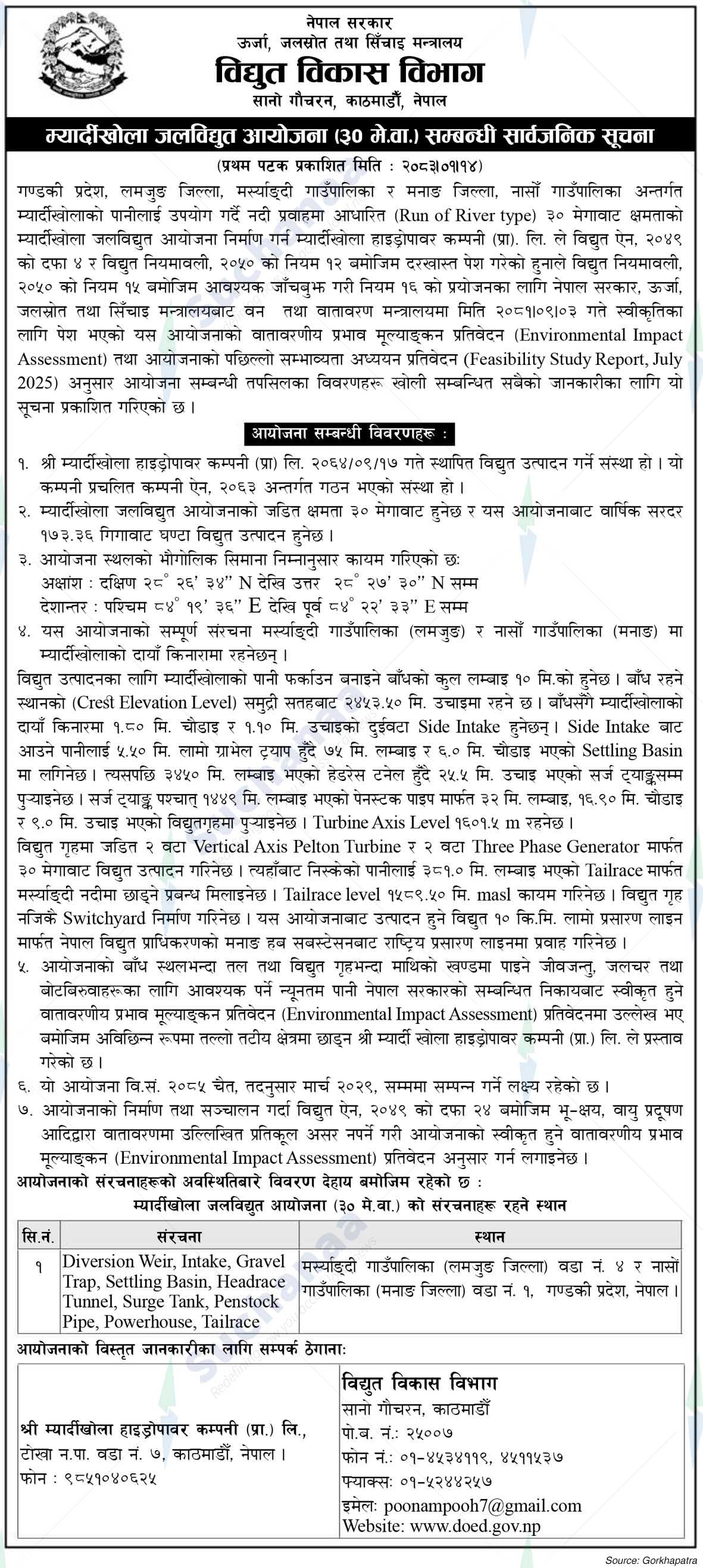 Department of Electricity Development