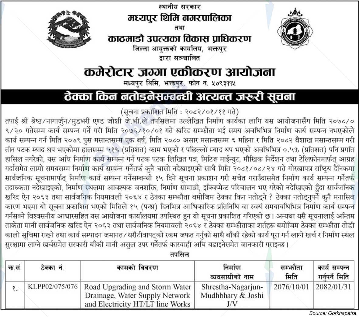 Madhyapur Thimi Municipality